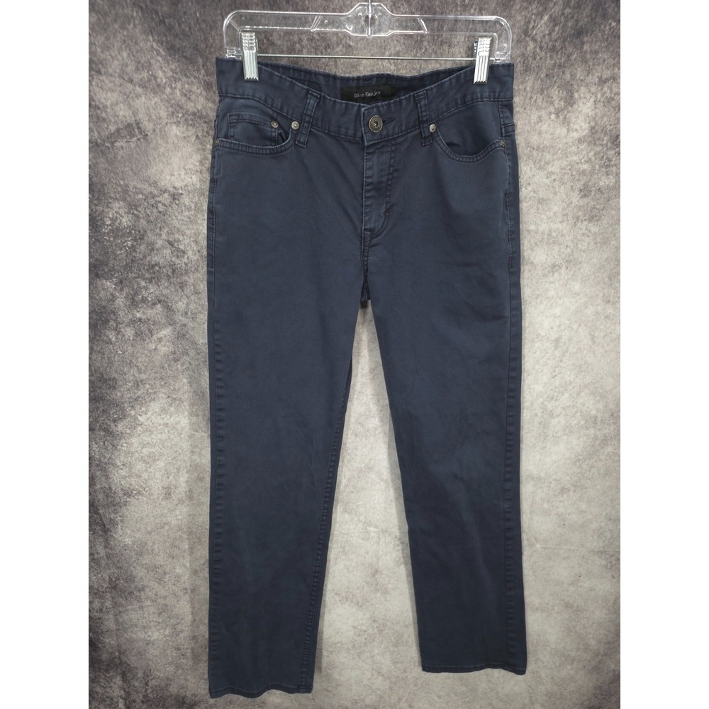 Calvin Klein Jeans Mens 30 X 30 Gray Denim Straight Leg Medium Wash Cotton Blend